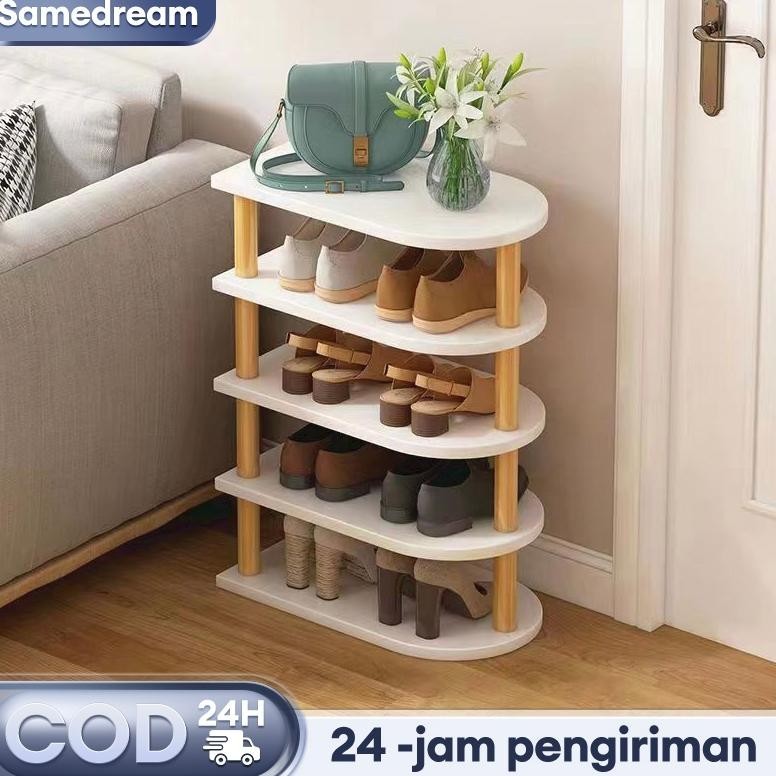 Rak Sepatu Kayu Rak Sepatu Minimalis Rak Sepatu Portable
