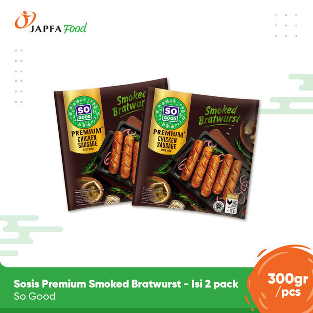 

So Good Sosis Premium Smoked Bratwurst 300gr - Isi 2 pack