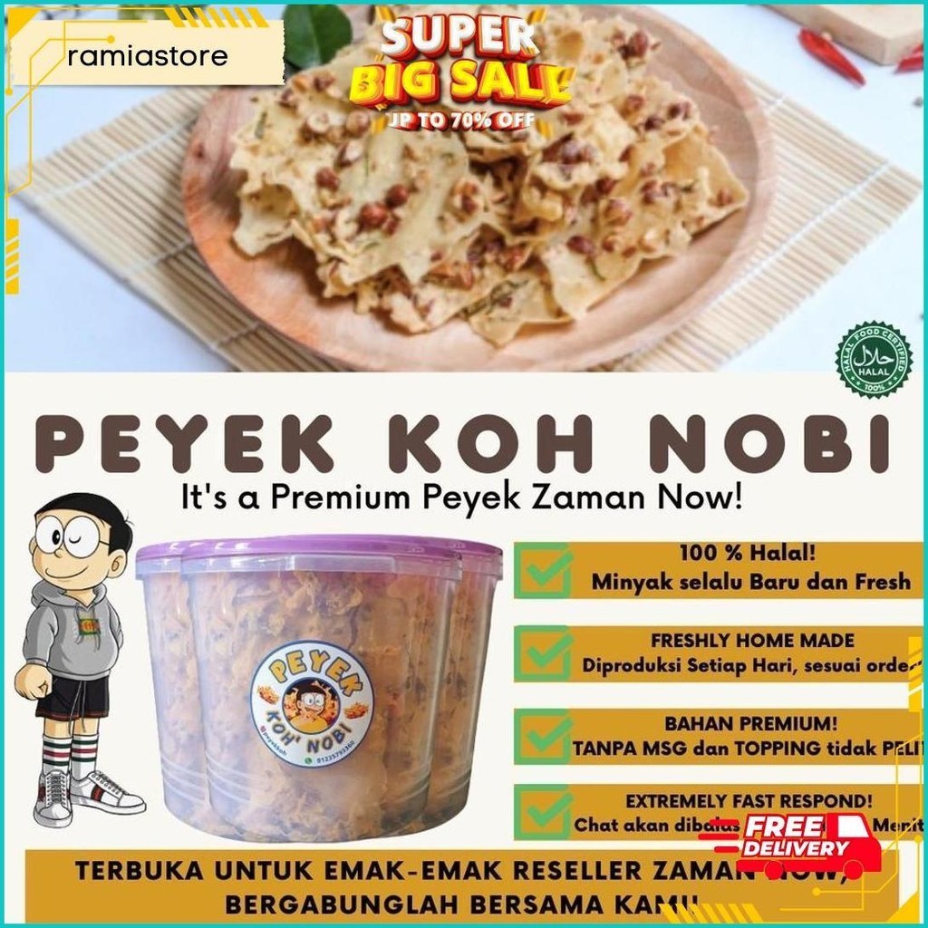 

Peyek Viral Koh Nobi Kemasan Toples 5L Terlaris