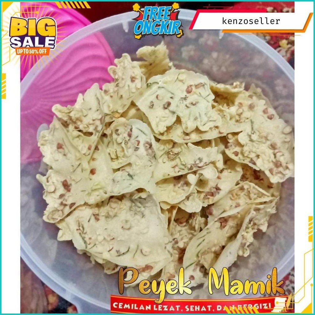 

Peyek Aneka Rasa - Peyek Kacang , Teri Nasi , Udang Rebon - Kemasan Toples 5 Liter - Netto 350-390G Termurah Banget