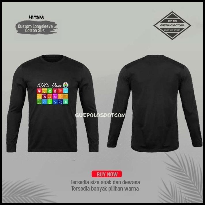 TERBARU KAOS SDGS DESA PANJANG 01 - KAOS PANJANG SDGS KEMENTERIAN DESA 