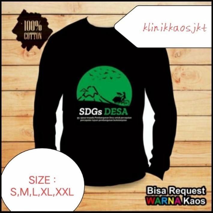 TERBARU BAJU - KAOS SDGS DESA TERPADU LENGAN PANJANG - TSHIRT SDGS DESA 