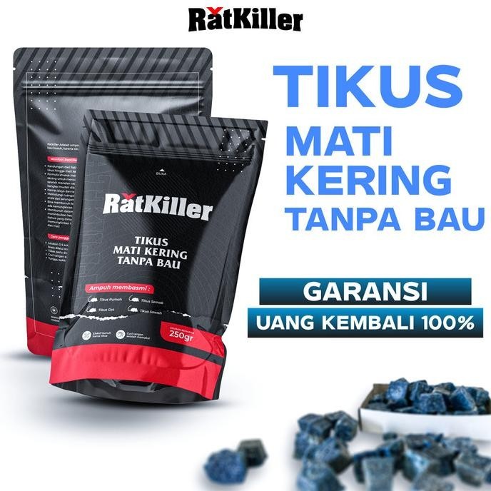 RatKiller Racun Pembasmi Tikus Mati Kering Tanpa Bau Siap Pakai