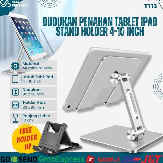 Stand Tablet Aluminium Holder Dudukan Ipad Desktop Pos Meja Kasir 10