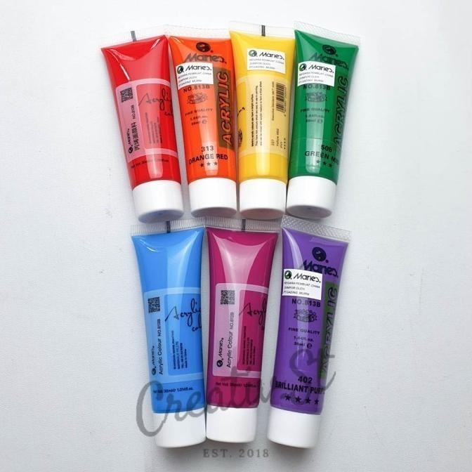 

Maries Acrylic 30 ml Paint Acrylic Set Cat Akrilik Warna Dasar GVS
