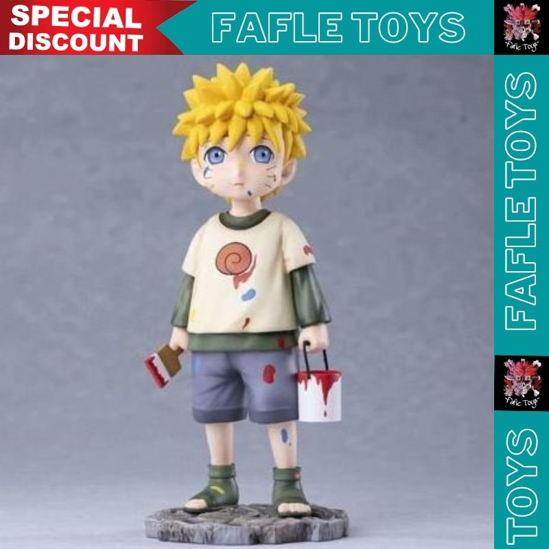 Action Figure NARUTO CHILDHOOD Miniatur Figur Pajangan Mainan Topper Kue Uzumaki Kecil / Mainan Naru