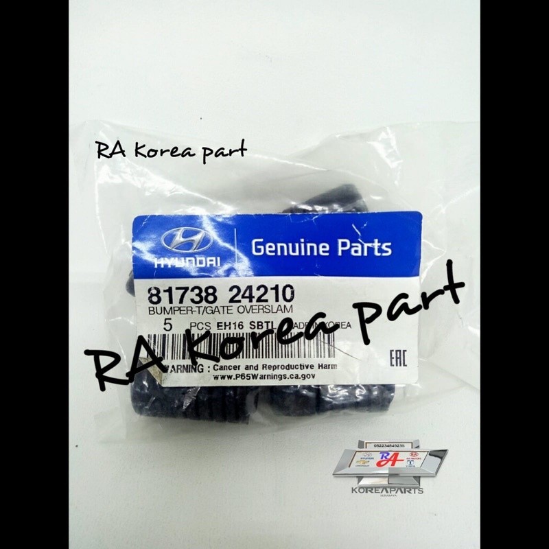 Bumper T / Gate Overslam Hyundai Atoz Accent Verna Avega Kia Visto Ori Karet Ulir Peredam cap