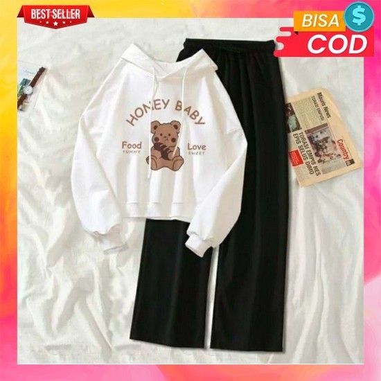 Modern Gaya Baru Setelan Celana Oneset Bj Dan Celana Outfits Satu Set Baju Wanita Stlan Wanita Kekin