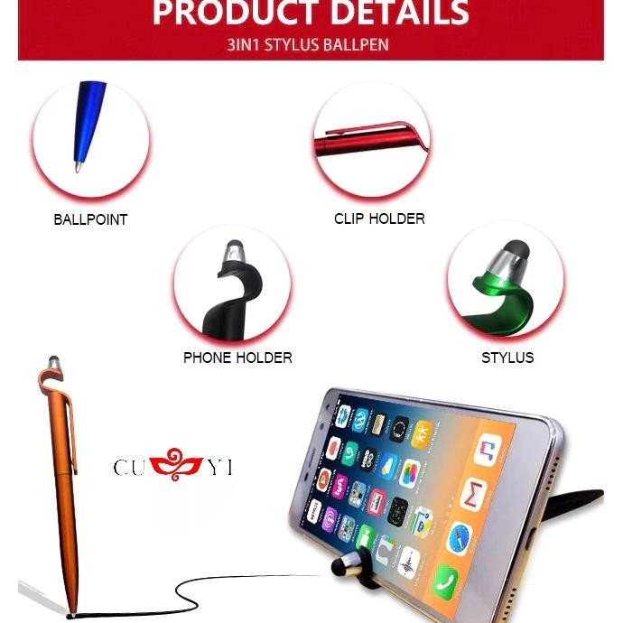 

fg-7 CUYIStylus Capacitive Touchscreen stylus pen drawing android Stylush 3 in 1 3613# / PERBOX / READY 1 BOX ISI 50PCS PER-ORDER FUNGSI LAYAR SENTUH PONSEL Berkualitas