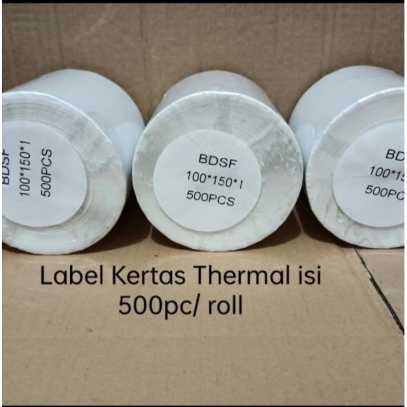 

Kertas Thermal Label Barcode 100x150mm isi 500pc, stiker Termal olshop