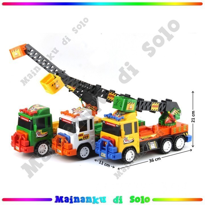 [Mainanku] New Mainan Anak Truk Ladder Tronton Friction /Gesek Meluncur MX Gainer Opp