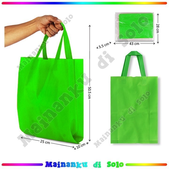 

[Mainanku] Goodie Bag Polos Tali Press 25x35x10 cm 12 Pcs (PACK) Mainan Anak