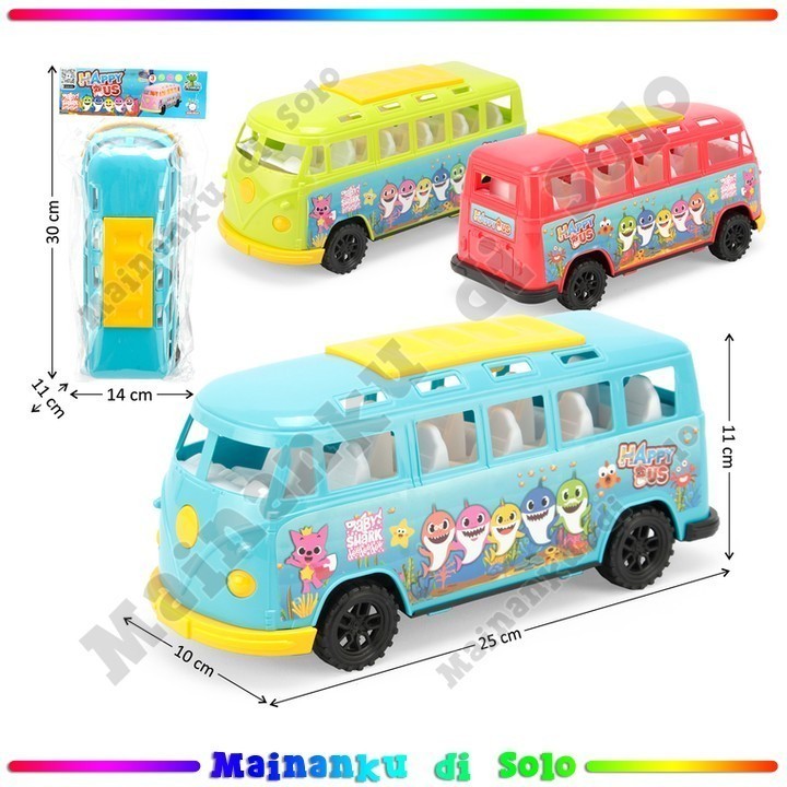 [Mainanku] Mobil VW Kombi F/C Happy Bus 3 Warna Random PCS Mainan Anak