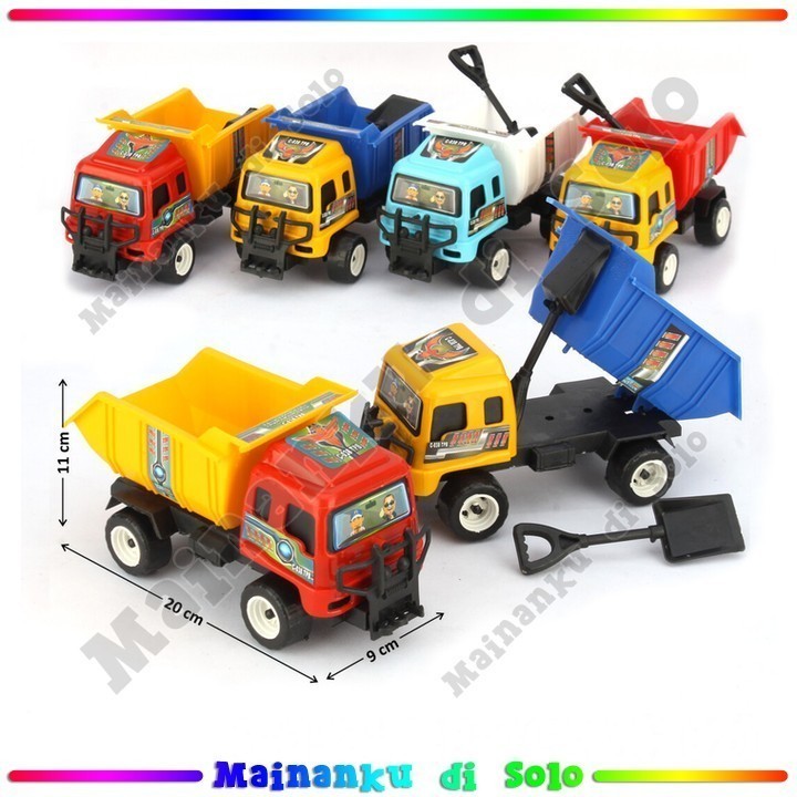 [Mainanku] Mainan Kendaraan Truk Konstruksi Truk Dump 20cm Free Wheel ( Tanpa Mesin) Truck Pasir Bat