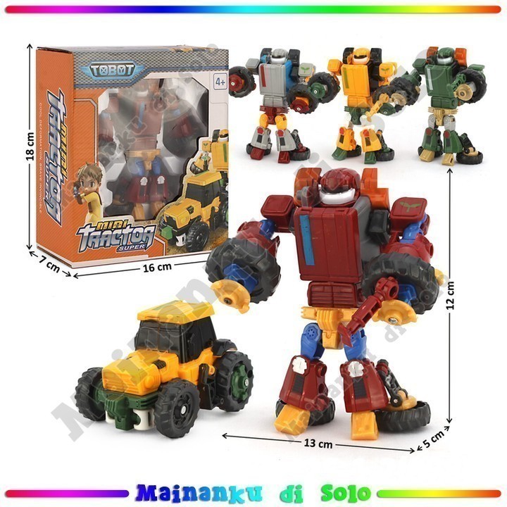 [Mainanku] Mainan Anak Tobot Mini Tractor / Metro