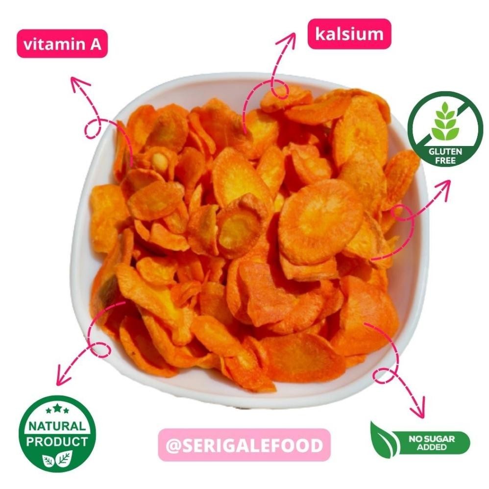 

gfd-12 SERIGALE KERIPIK WORTEL I KEMASAN TOPLES 1000ML I PREMIUM CARROT CHIPS I KERIPIK SAYUR I CAMILAN DIET SEHAT Murah