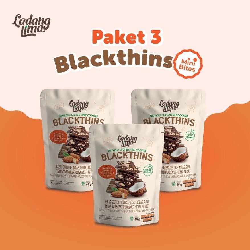 

DWL-49 3 pcs - Blackthins Mini Bites 65g Ladang Lima [Cookies Gluten Free With Protein Snack Sehat] Sale