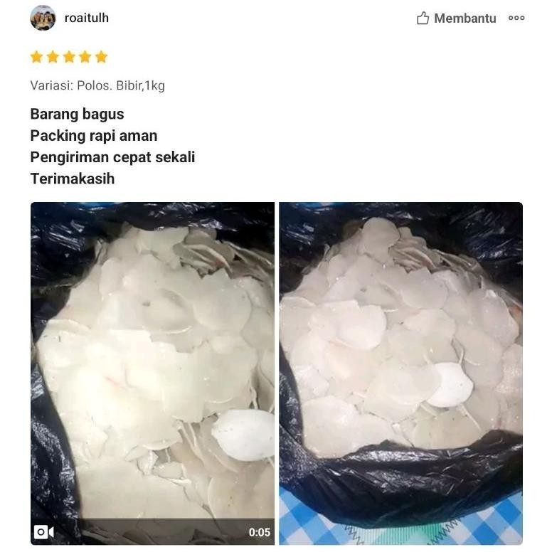 

ad-3 1KG Krecek mentah Krupuk bawang upil krupuk goreng pasir mentah krecek rasa bawang goreng minyak bisa ditambah sambal pecel warna putih polos Murah