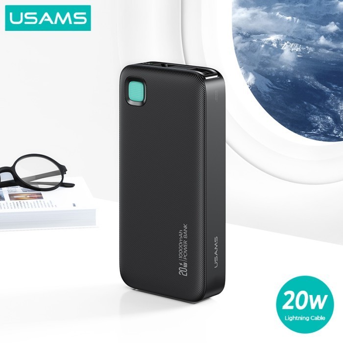 Usams Xy Powerbank Fast Charging With Retractable Cable 10000Mah 20W