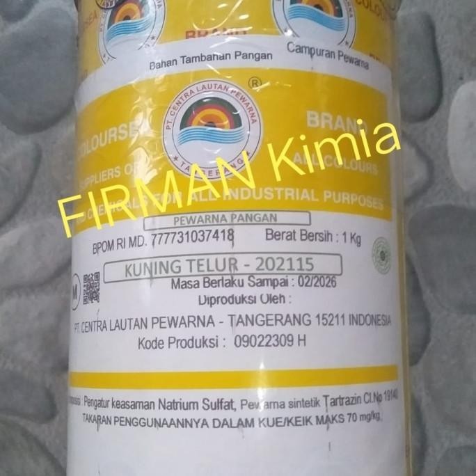 

Pewarna Makanan Berat 1 Kg Kuning Telur-202115 Coloursea