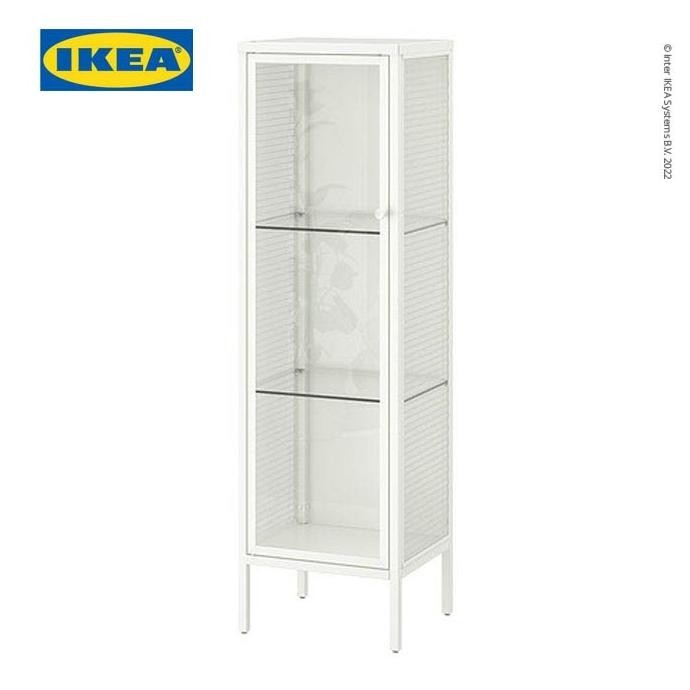 IKEA BAGGEBO Lemari Pajangan dengan Pintu Kaca 34x30x116 cm