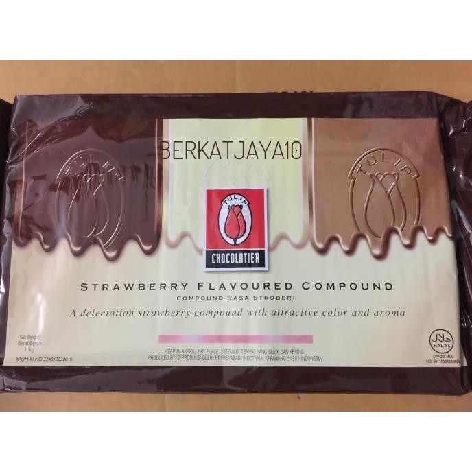 

Tulip Strawberry Chocolate Compound Coklat Batang Stroberi 1Kg