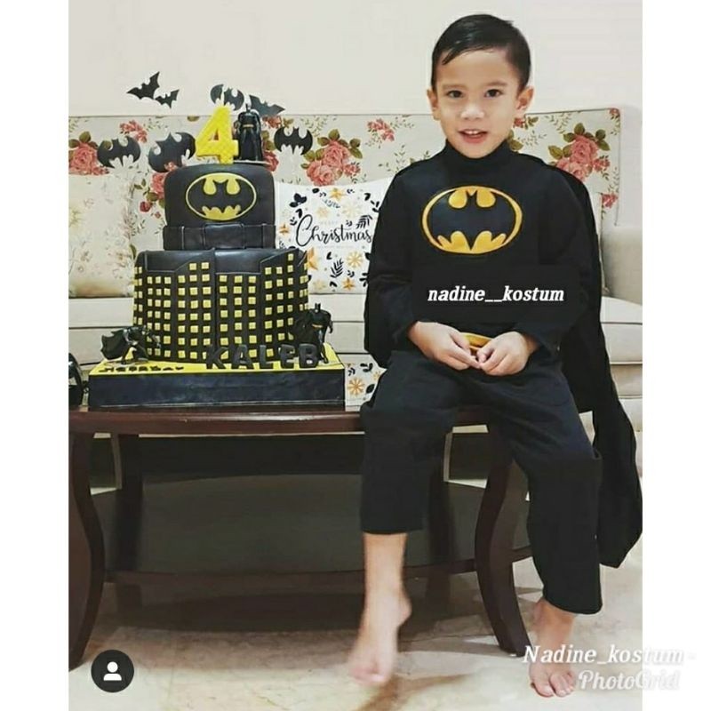 Kostum Batman/kostum superhero/kostum Batman anak/kostum superhero anak/kostum ulangtahun/kostum