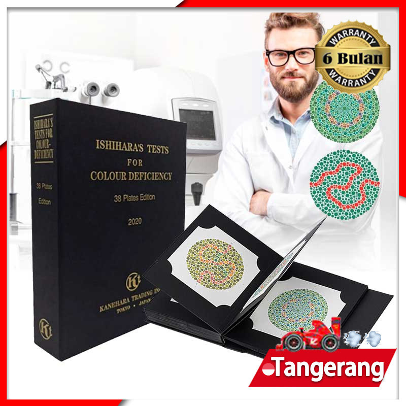 Originial Ishihara Test Buku Ishihara 38 Plates Asli Import Kanehara Alat Test Baca Buta Warna Asli