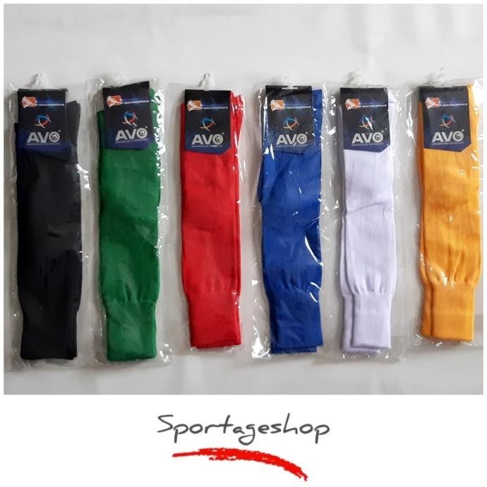 Terbaru Kaos Kaki Bola Futsal Avo Polos Panjang Hitam Merah Biru Putih Murah Limited Edition