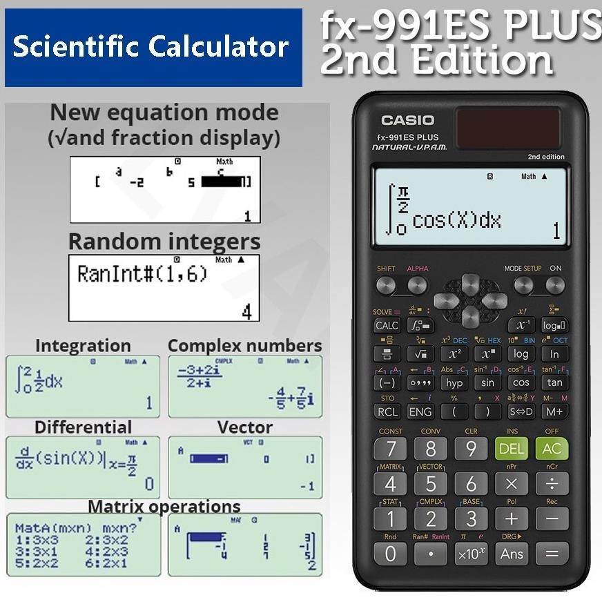 

Ed-76 100% AsliKalkulator Scientific Casio Fx-991Ex/Fx-991Es Plus Casio Original Kalkulator Calculator Scientific Kalkulator Ilmiah Kalkulator Sekolah Garansi Resmi 3 Tahun 2Nd Edition Kalkulator Casio Scientific Calculator Casio Scientific Super Sale