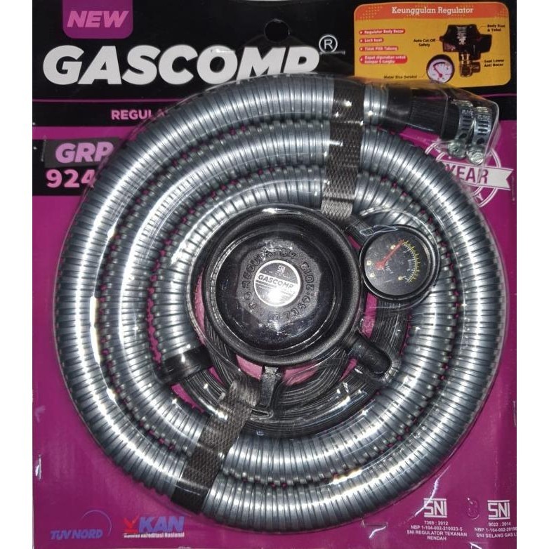 Regulator & Selang Gas Dengan Pengaman Otomatis