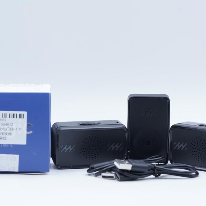 Bel Pintu Rumah Remote C Smart Black Wireless Waterproof Doorbell 1X Remote 2X Receiver Wireless Sel