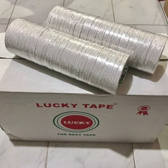 

Double Tape Lucky Tape 10 Mm Putih High Quality Per Slop