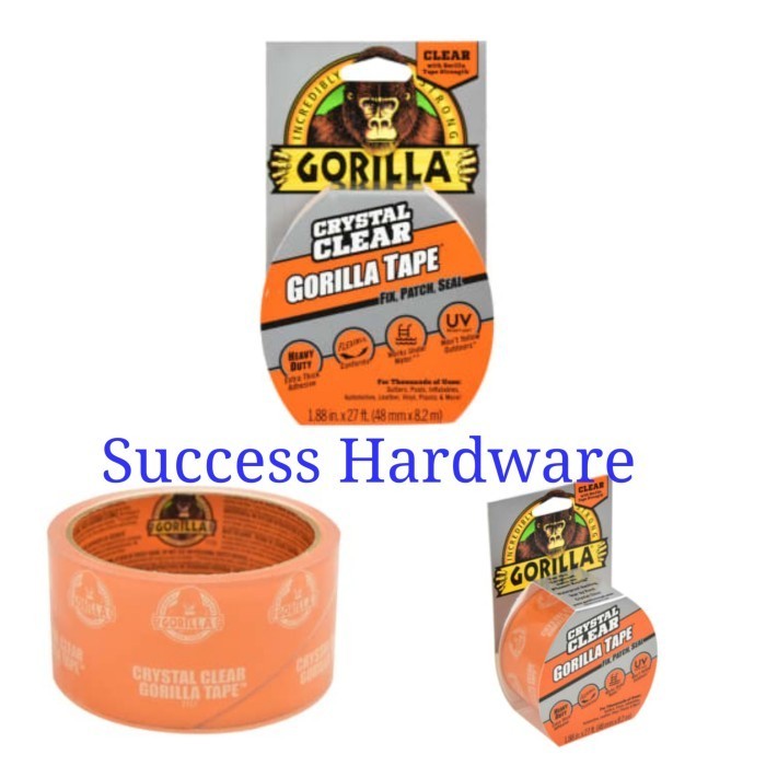 

Gorilla Isolasi Heavy Duty Clear 48 Mm Strong Tape Crystal 1.88 Inc Cl