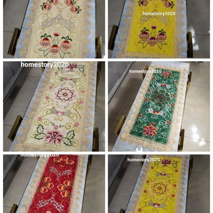 Taplak Meja Tamu Taplak Meja Ruang Tamu Katun Renda Bordir Impor