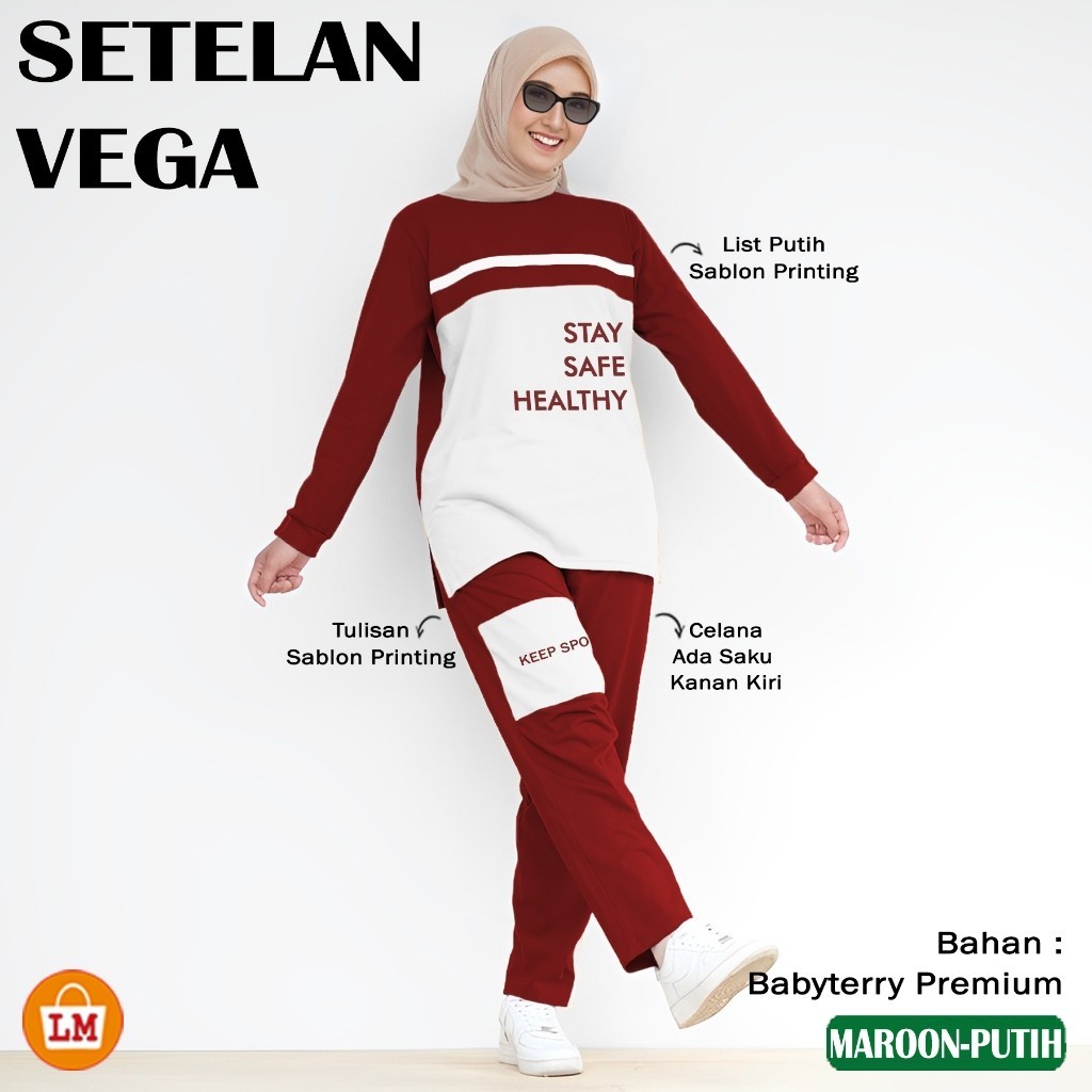 Baju Setelan Olahraga Terlaris Ibu Ibu Pakaian Olah Raga Senam Oneset Kekinian Girls Muslimah Stelan