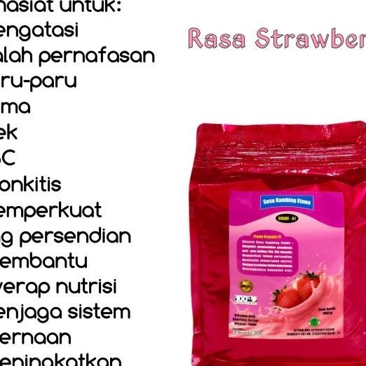 

Susu Kambing Etawa Grade A1 1Kg Rasa Stroberi