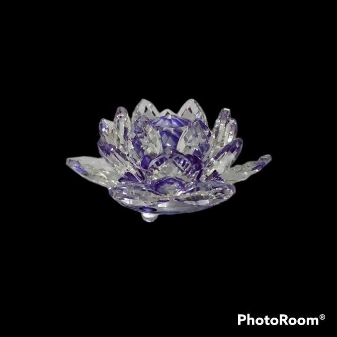 Pajangan Bunga Teratai Kristal