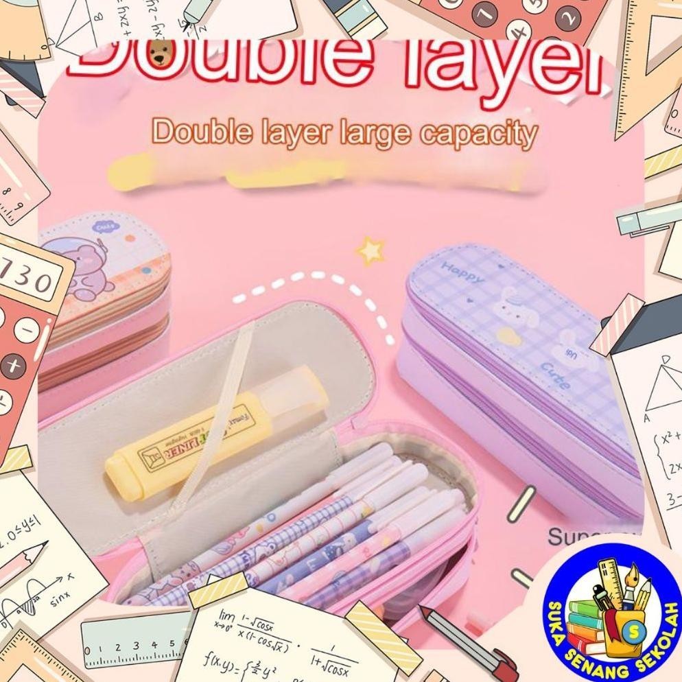 

At43 Kotak Pensil Anak Karakter Lucu / Kotak Pensil Double Layer Sk0097 Cod