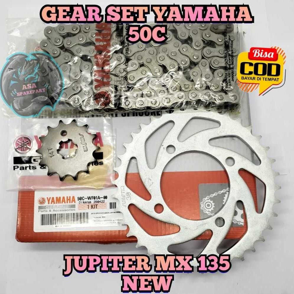 TY GEARSET ASLI ORIGINAL MOTOR YAMAHA JUPITER MX NEW 135 KOPLING DAN TANPA KOPLING 50C GEAR SET GIR 
