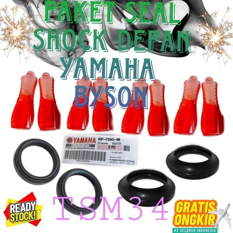 TRE paket seal Byson seal shock komplit oli shock + seal abu debu Byson / R15 ( 45P ) TERLARIS