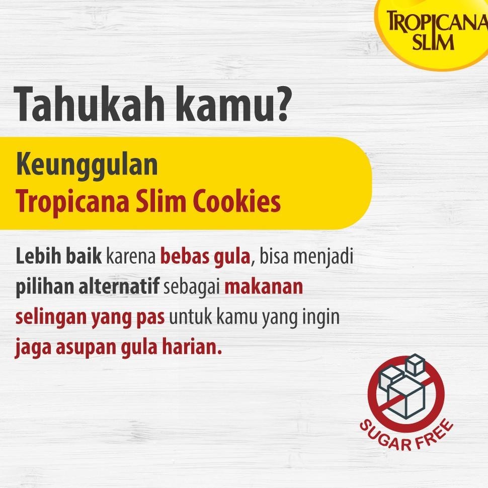 

fth-56 Twin Pack - Tropicana Slim Hokkaido Cheese Cookies (5 Sch) - Snack Biskuit Bebas Gula, 100 Kalori Original