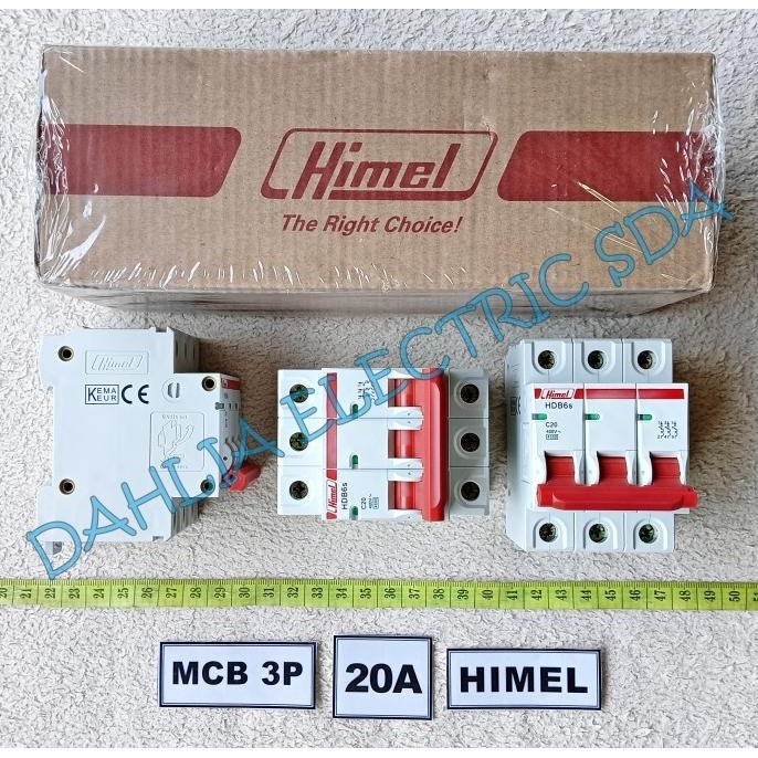 best produk] Mcb 3 Phase 20A HIMEL SNI