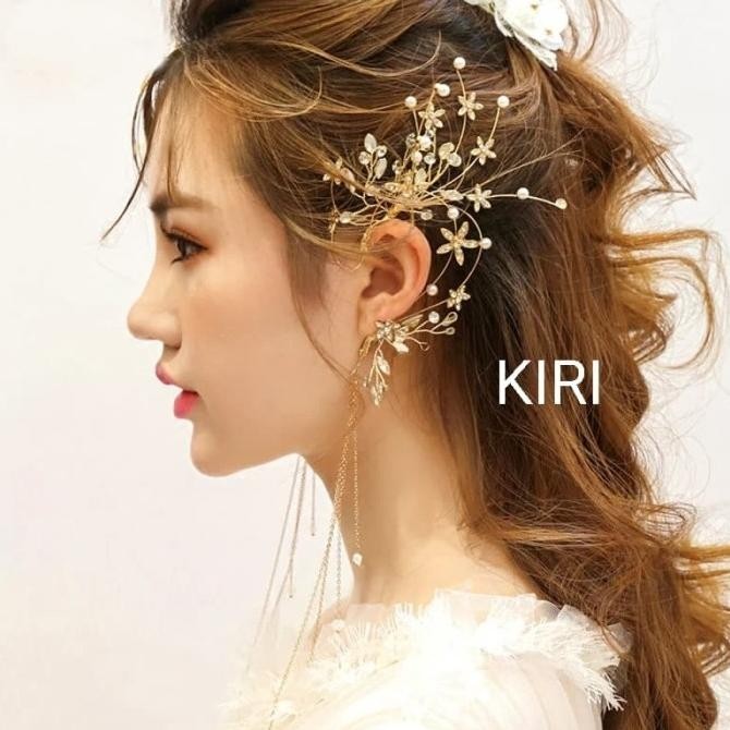 Earpiece earcuff earclip hiasan telinga aksesoris pesta BMA1-KIRI