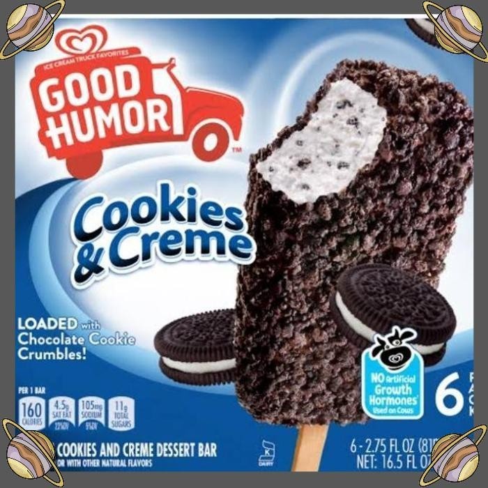 

[CLS] GOOD HUMOR ICE CREAM COOKIES & CREME 81 ML X 6 BARS/ICE CREAM
