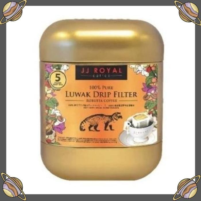 

[CLS] JJ ROYAL COFFEE DRIP FILTER PURE LUWAK ROBUSTA 5 PCS