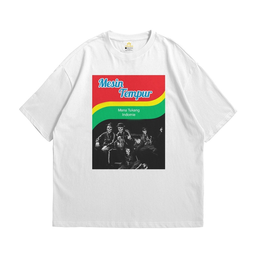 Gimsstore T-Shirt Mesin Tempur Mana Tukang Indomih Biru Benhur Coksu Custom Sablon Satuan Lusinan DT