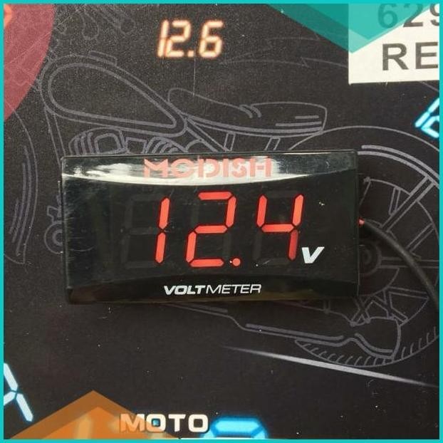 Volt meter Pengukur Aki Motor Universal Amper Aki Digital Waterproof 8