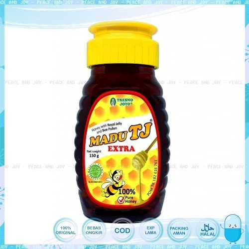 

MADU TJ EXTRA 150 GR DENGAN ROYAL JELLY DAN BEE POLLEN DIJAMIN ORIGINAL