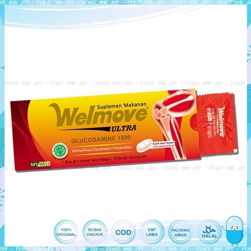WELMOVE ULTRA GLUCOSAMINE 1500 MG ISI 5 KAPLET DIJAMIN ORIGINAL